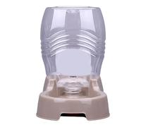 OEBUAFI Large Capacity Pet Waterer, Automatic Dog Bowl Cat Bowl with Non Slip Base and Detachable Water Storage Bottle, Stationary Drinking Feeder for Medium Dogs Cats Home Indoor (Beige)