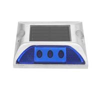 OEBUAFI LED Solar Power Road Stud Lights Green Ground Lamp for Driveway, 1000m Visible Distance, Blue Light (Blue)