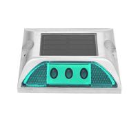 OEBUAFI LED Solar Power Road Stud Lights Green Ground Lamp for Driveway, 1000m Visible Distance, Blue Light (Green)