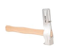 OEBUAFI Magnetic Roofing Hammer, Multi Functional Roofing Axe and Shovel Tool with Nail Claw Cutter Sliding Gauge, Ergonomic Wood Handle for Shingle Installation