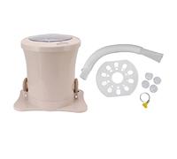 OEBUAFI Manual Dewatering Machine, Portable Mini Dryer Hand Pull Rope Clothes Dehydrator 2500RPM with Detachable Basket for Dormitory Laundry Socks Towels (Apricot)