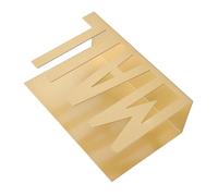 OEBUAFI Metal MAIL Organizer, Stylish Desktop Holder with Minimalist MAIL Cutout for Bills Letters Papers Office Supplies, 15 X 5.5 X 9.5cm (Gold)