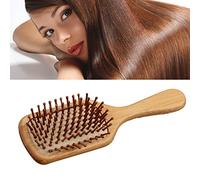 OEBUAFI Milky White Bamboo Paddle Hair Brush with Head Massage Function for Hair Detangling for Men and Women Phyllostachys Pubescens Rubber 8.1 X 2.5in