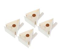 OEBUAFI Mini Outdoor Wooden Bird House with Hanging Rope, for Garden Balcony Birds Rest Play Shelter