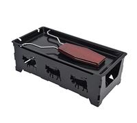 OEBUAFI Mini Raclette Cheese Melter, Non Stick Iron Pan With Black Handle | Portable Butter Grill Pan For Eggs, Cast Iron Bakeware With Mahogany Handle, Even Heat Transfer, Easy Clean, Compact