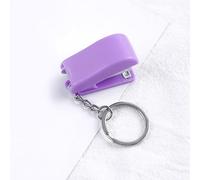 OEBUAFI Mini Stapler with Keychain Cute Cartoon Design Portable Metal Stapler Keychain for Office School Home with Key Ring Kids Adults Writers Artists Christmas Halloween Easter (Purple)