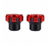 OEBUAFI Motorcycle Front Fork Sliders, 6 Hole CNC Aluminum Alloy | Wheel Crash Protector Cups, Wear Proof Impact Resistant, Universal Fit for Motorbike and Electric Scooter, Red