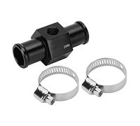 OEBUAFI Motorcycle Water Temperature Adapter Aluminum Alloy CNC Anodized Water Temp Sensor Connector Gauge Fitting with 2 Adjustable Clamps for Installation (A（20mm))
