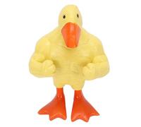 OEBUAFI Muscle Duck Statue Magnetic Key Holder Funny Desk Decor with Magnetic Beak for Home Entryway Office Organization (Yellow)