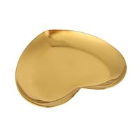 OEBUAFI Nail Art Stainless Steel Palette Large Color Mixing Tray Nail Salons DIY Makeup for Artists and Individuals, Portable 3.3 X Inch (Gold)