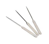 OEBUAFI Nail Art Stirring Rod Set, Stainless Steel Glue Mixing Spoon Spatula Tool with Needle End for Color Mixing, 3Pcs for Home and Salon Use