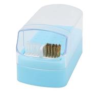 OEBUAFI Nail Drill Bit Holder Portable Dust Proof Display Stand for Nail Artists Lightweight ABS Design (Blue)