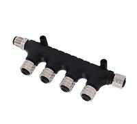 OEBUAFI NMEA 2000 4 Port T Connector N2K Multiport Tee Connector NMEA2000 4 Way T Fitting with 5 Pin M12 Thread IP67 for Marine Network Backbone Systems