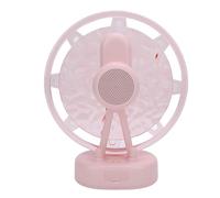 OEBUAFI Ocean Wave Projector Light Bluetooth Speaker with Ferris Wheel Design for Relaxing Bedroom Atmosphere (Pink)
