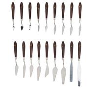 OEBUAFI Oil Painting Tool Kit 18Pcs Plastic Handle Scraping Knife Set for Various Painting Effects, Suitable for Artists and Beginners (18pcs)