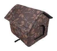 OEBUAFI Outdoor Cat Shelter Insulated Weatherproof Cat House with Removable Floor Pad for Small Dogs Cats 3-5kg Quick Setup Tent Style 15x13x15.4 Inches