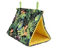 OEBUAFI Pet Bird Hammock, Triangular Shade Hut for Cage | Soft Flannel & Canvas, 8.26 X 6.3 X 5.51 Inch, Easy to Wash, Quick Dry, Comfortable for Small Parrots