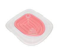 OEBUAFI Pet Cat Toilet Trainer Practical Easy to Use Cat Toilet Training Kit, Strong Bearing Capacity, Suitable for All Seats, ABS Material (White Tray, 1 Pink Inner Support)