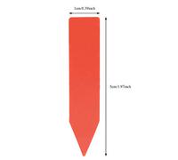 OEBUAFI Plastic Plant Name Tags, 100 Pcs 5x1cm PVC Garden Markers (Red) | UV Resistant Nursery Labels, Reusable Seed Stakes for Farmland Orchard, Easy Write with Pencil