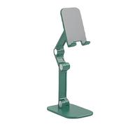 OEBUAFI Portable Cell Phone Holder with Adjustable Height and Foldable Design for Study and Home Office, Lightweight ABS Material, 1 Unit (Green)