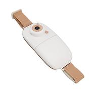 OEBUAFI Portable Cordless Heating Belt with 4 Heat Levels 5 Vibration Massage Modes Fast Heating Foldable Design Digital Display for Menstrual Cramp Relief (Brown)