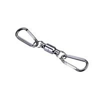 OEBUAFI Powerful Fishing Net Magnetic Release Clip for Easy Access and Tool Lanyard, Perfect for Camping and Fishing Adventures, Stainless Steel (Double Buckle)