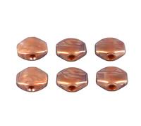 OEBUAFI Pretty 6Pcs Guitar Tuning Peg Cap Plastic Tuner Key Cover Machine Head Knob Cap for Easy Installation on Various Guitars (Coffee)