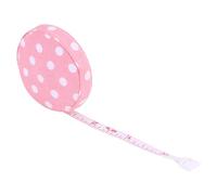 OEBUAFI Retractable Body Tape Measure,150cm 60in Range 52mm Diameter Body Measurement Tool for Fitness Tracking Weight Management (No. 4 Rose Base with White dots)