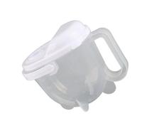 OEBUAFI Rice Washing Bowl, ABS Material with Auxiliary Handle and Clear Scale Fine Strainer, for Kitchen Washing Rice Multigrain Beans Small Grain Food