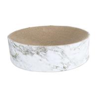 OEBUAFI Round Cat Scratcher Bed Multifunctional and Spacious Comfort Space for Medium Large Cats Made of Odorless Corrugated Cardboard 1 Unit (Small)