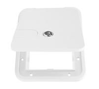 OEBUAFI RV Power Cord, 145 x 116mm Flush Mount Electrical Access Door with Stainless Steel Lock and 2 Keys, for Motorhome Trailer Campervan Yacht