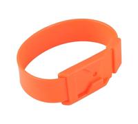 OEBUAFI Sheep Identification Bands Livestock Marking Rings PU Goat Collar with Color Recognition for Health Status Monitoring (36cm Orange)