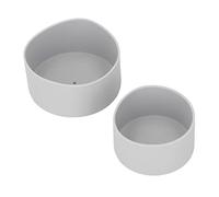 OEBUAFI Silicone Bumper Boot Protective Water Bottle Bottom Sleeve Cover for Space Thermal Cup, Anti Scratch Non Slip Noise Reducing, 2 Pack Thermal Cup Bottom Cover (Grey)