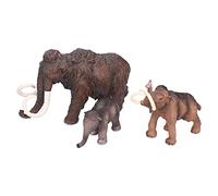 OEBUAFI Simulated Mammoth Figurine Toy Set Highly Detailed for Imaginative Play and Cake Decorations Ideal for Children Aged 3+ 3 Count