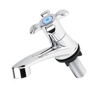 OEBUAFI Single Cold Water Basin Faucet ABS Plastic, 1/4 Turn Ceramic Disc Valve with G1/2 Thread, 3 Handle Style Options for Bathroom Sink Kitchen Hand Basin (Plum G1/2)