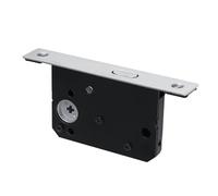 OEBUAFI Sliding Door Lock Handle, Anti Theft Interior Gate Lock Barn Wood Door Hardware with Keys for Double Gates and Furniture (Brushed Silver)