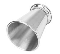 OEBUAFI Stainless Steel Cocktail Mug 400 Ml Polished Beaded Trim | Food Grade Metal Barware for Mint Juleps and Whiskey, Indoor Outdoor Party Drinkware, 4.4 in Tall Cup