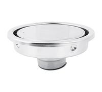 OEBUAFI Stainless Steel Floor Drain, Round Shape Shower Drainage Grate with Removable Hair Catcher, Odor Resistant Anti Clogging Bathroom Water Outlet Cover for Kitchen, Balcony