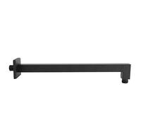 OEBUAFI Stainless Steel Shower Arm with G1/2in Thread, Black Extension | -resistant Stainless Steel,Baking Paint Black Finish,Screws Onto Standard G1/2in Connection,Adjustable Angle for Overhead