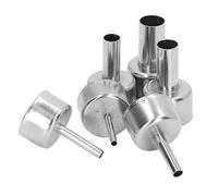 OEBUAFI Straight Design Heat Gun Nozzle Kit - 6Pcs Stainless Steel Nozzles for Various Needs