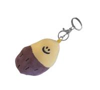 OEBUAFI Sweet Potato Shaped Plush Keychain Adorable Soft PP Cotton Cute Stuffed Doll Keychain for Backpack (Silver)