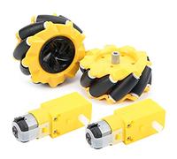 OEBUAFI Toy Components Mecanum Wheel for Smart Robot Car 80mm+Teens/Adults Interested in Robotics