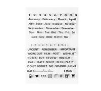 OEBUAFI Transparent Silicone Alphabet Number Stamp Set Decorative Cards Making (Y37-year Month Day)