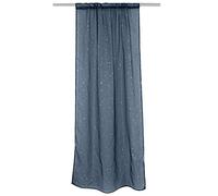 OEBUAFI Tulle Window Curtain Drape, Soft and Durable, Create Peaceful Sleep, Tulle Curtains, Ideal Decor for Bedroom Living Room Coffee Shop (Navy Blue)