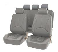 OEBUAFI Universal Car Seat Covers PU Leather Synthetic Leather Polyurethane Fine Quality Breathable Comfortable with 9PCS Full Set for Most Cars All Season Use (2)