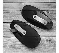 OEBUAFI Universal Motorcycle Hand Guards, Wind Deflectors Hand Protectors 5mm Acrylic Plate Curve Design for Wind Protection for Most Motorcycles (Black)