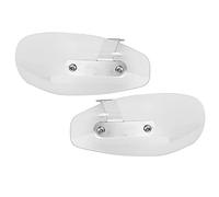 OEBUAFI Universal Motorcycle Hand Guards, Wind Deflectors Hand Protectors 5mm Acrylic Plate Curve Design for Wind Protection for Most Motorcycles (Transparent)