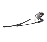 OEBUAFI Universal Wiper Motor Kit, Electric Windshield Wiper Assembly with Soft Rubber and Water Spout for UTV ATV Flat Windshield