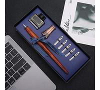 OEBUAFI Vintage Calligraphy Pen Dip Pen Comic Drawing with Wooden Holder Ergonomic Design for Calligraphy Writing Art Fontwork