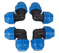 OEBUAFI Water Pipe Connector,PE Plastic 32mm To 32mm Elbow Fitting For PPR PE PVC Pipes Strong Pressure Long Service Life Prevents Water Pollution